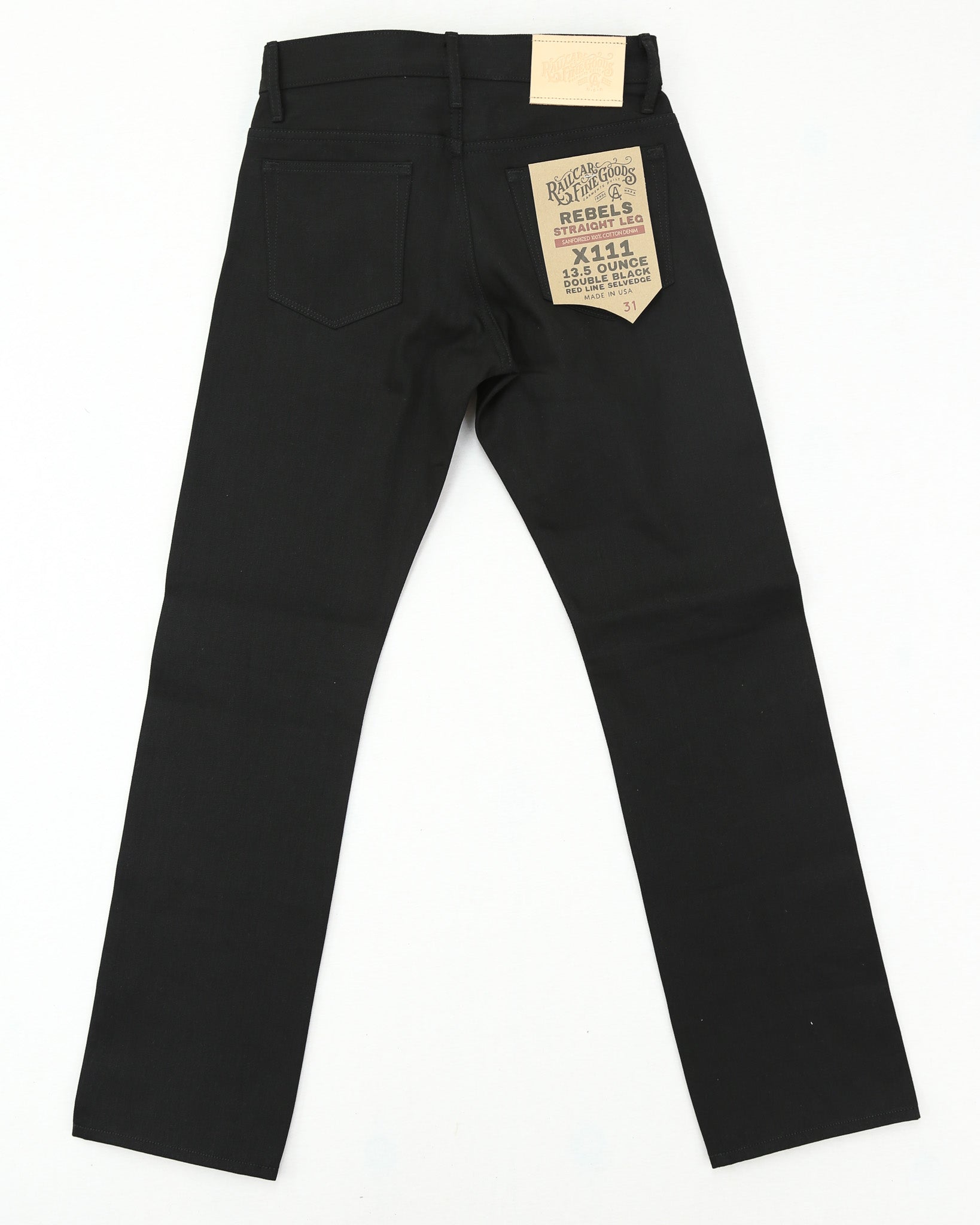 Rebels X111 Modern Straight Leg 13.5 Oz Double Black Selvedge