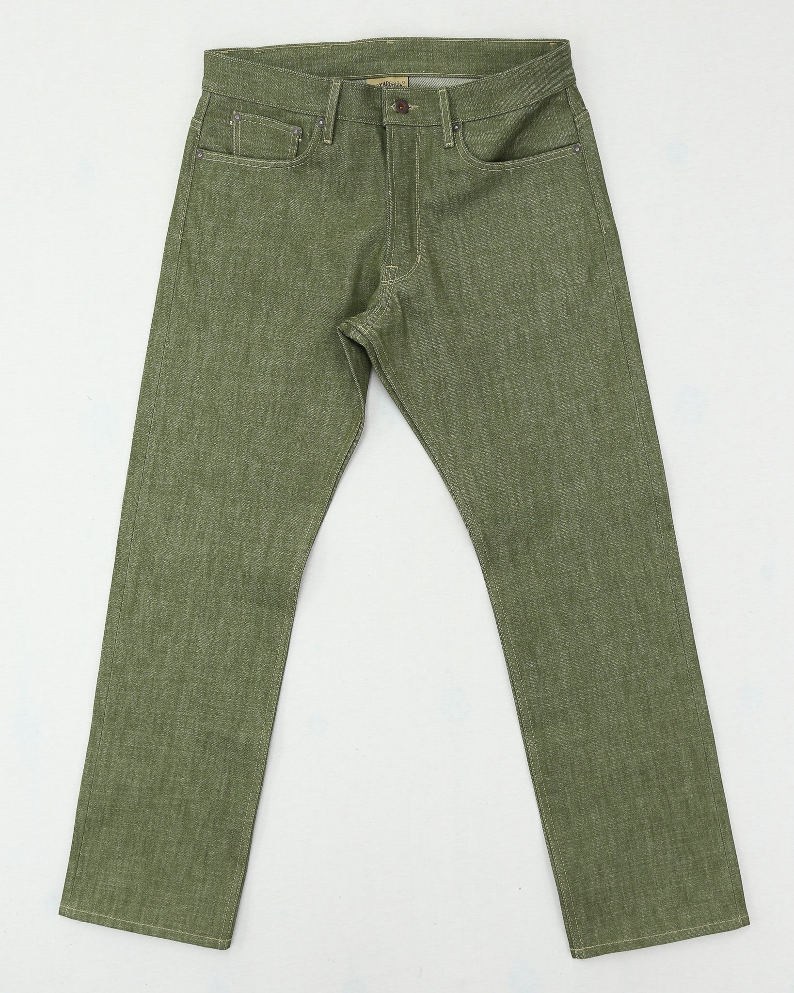 Rebels X079 Modern Straight Leg 13.5 Oz Pistachio Green Selvedge