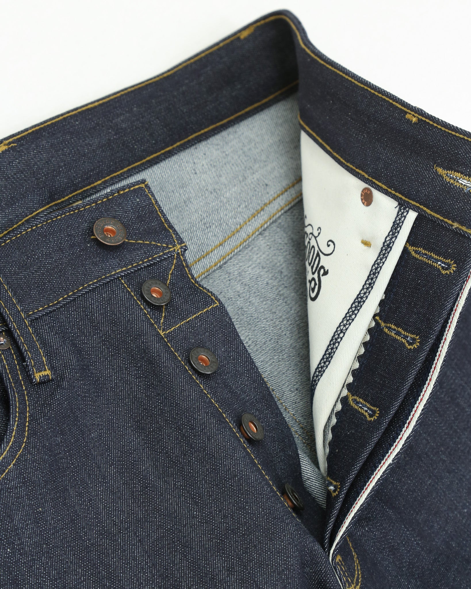 Switcher full leg wide leg selvedge raw denim jeans