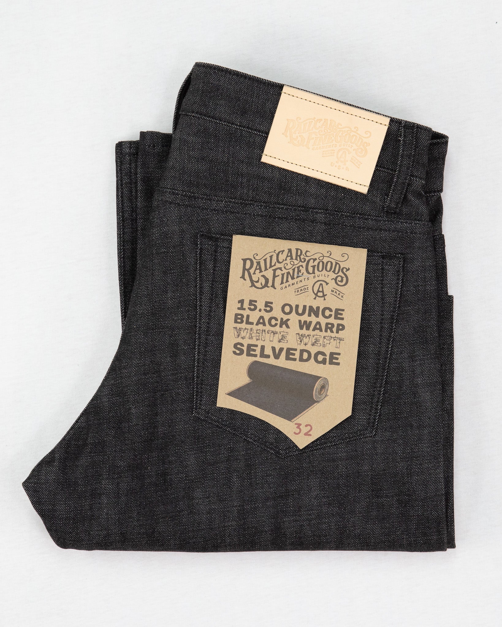 Black Warp White Weft Selvedge