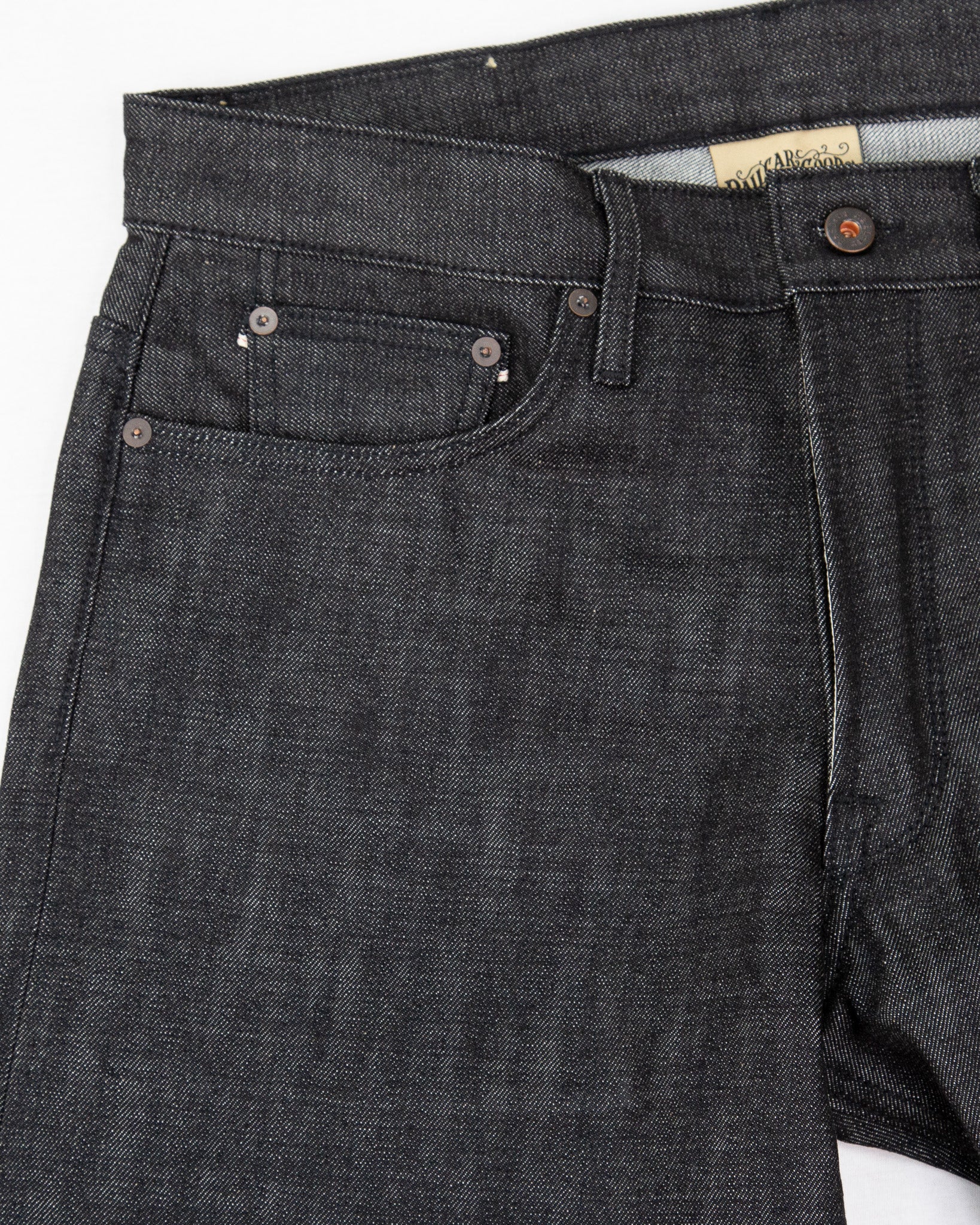 Black Warp White Weft Selvedge