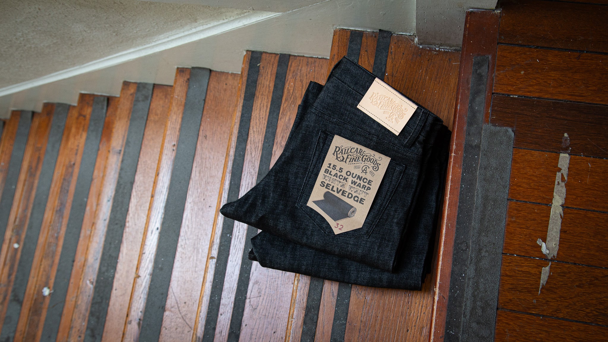 Black Warp White Weft Selvedge Jeans