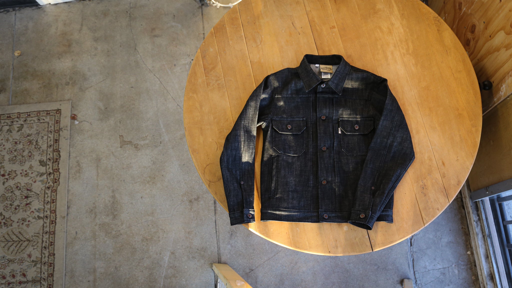 Black denim jacket