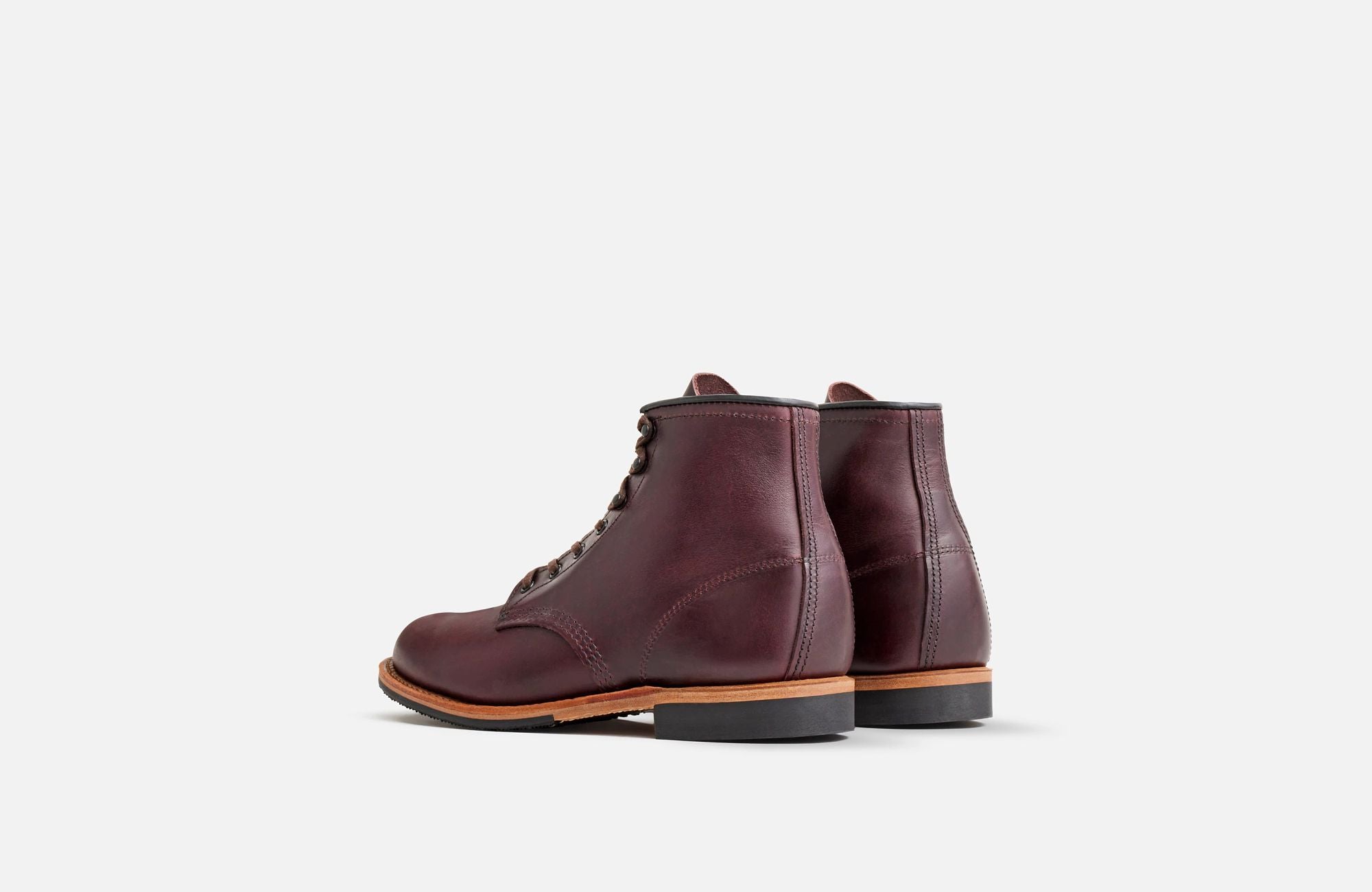 Back Angle of Red Wing Men's Beckman Black Cherry Boots