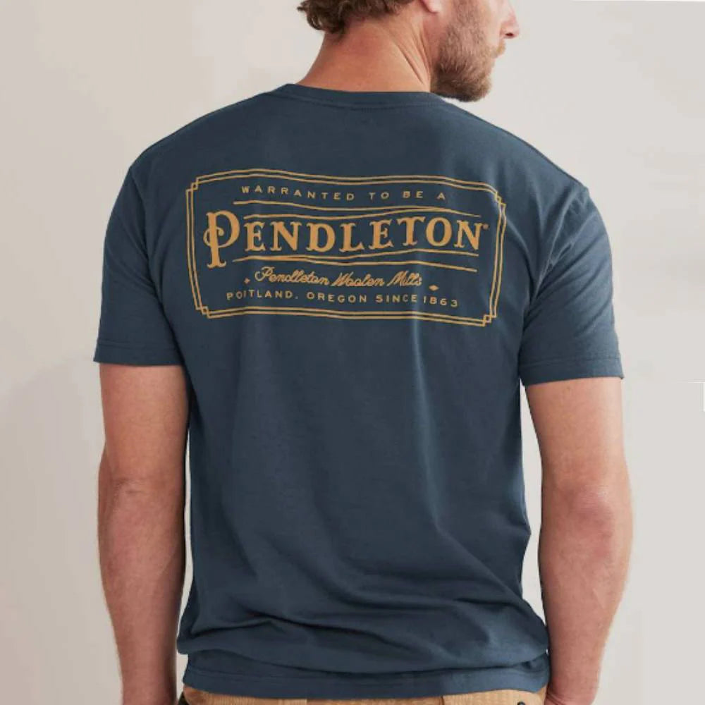 Pendleton Men's Vintage Logo Graphic Tee - Navy/Gold