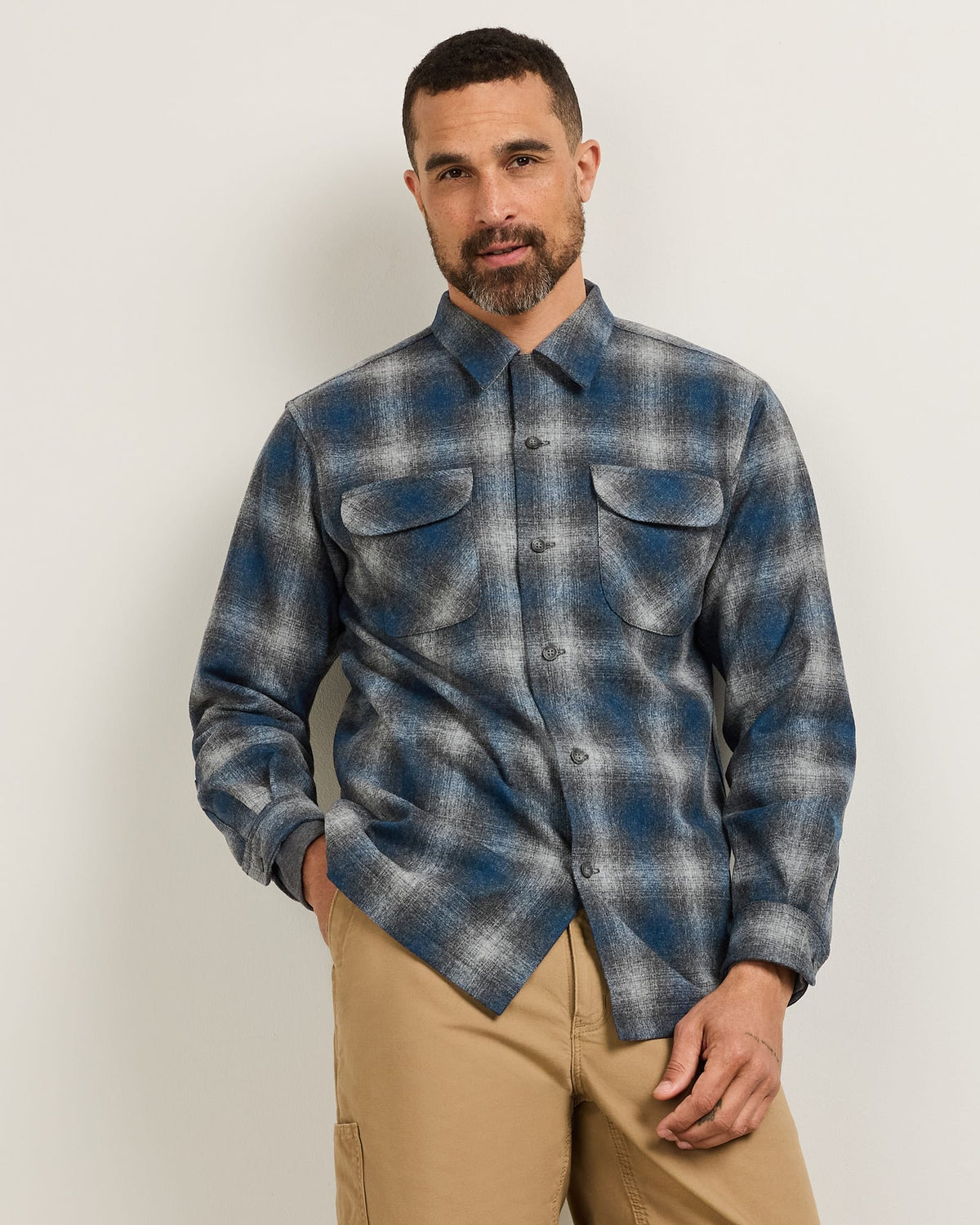 Pendleton Men's Board Shirt - Grey/Blue RA790-32819