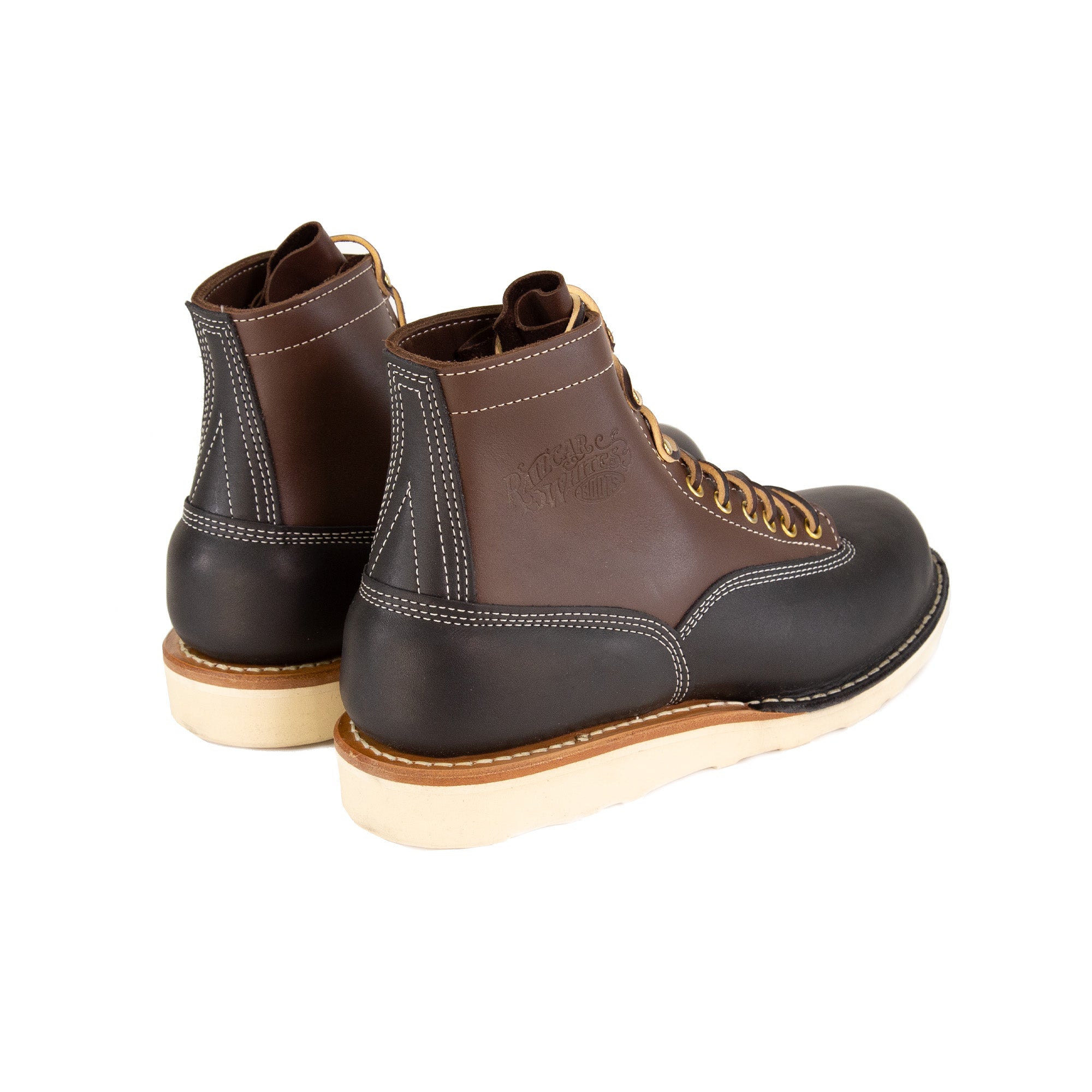 Back Angle of Railcar X Whites 610 Collaboration Boots