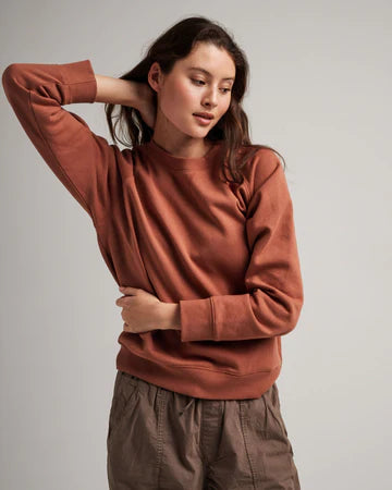 Recycled Fleece Sweatshirt Russet