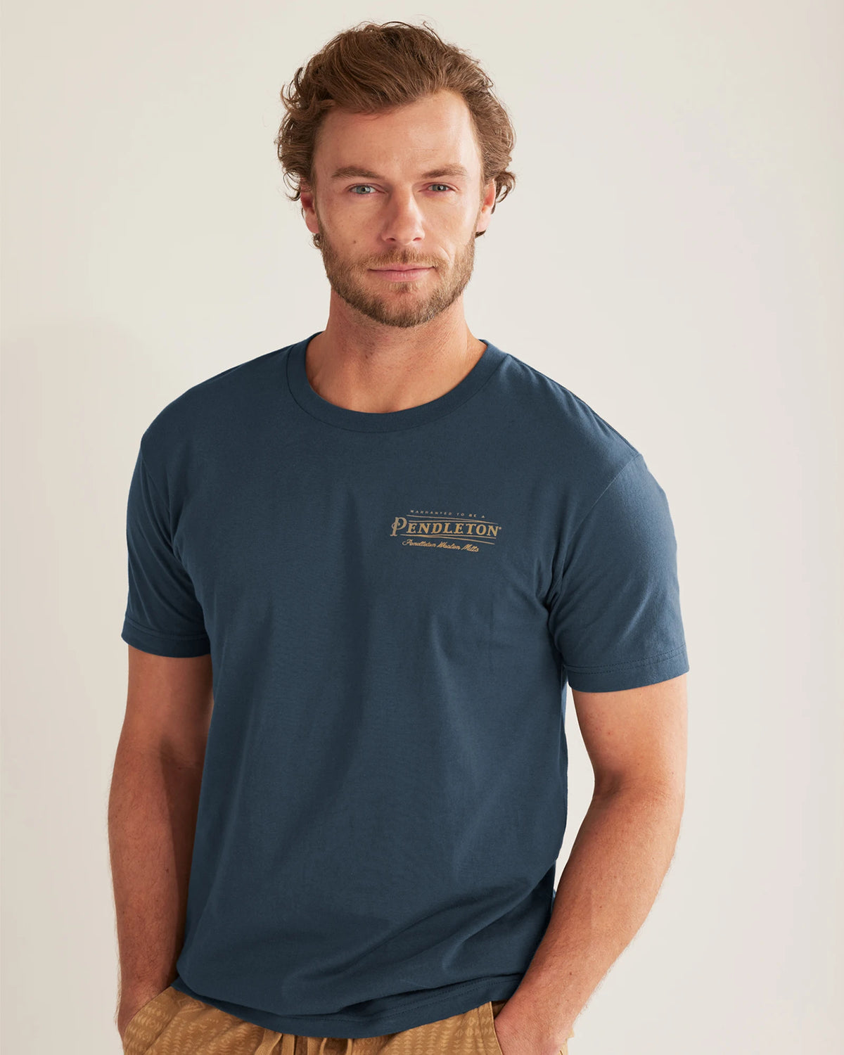 Vintage Logo Graphic Tee Navy Gold