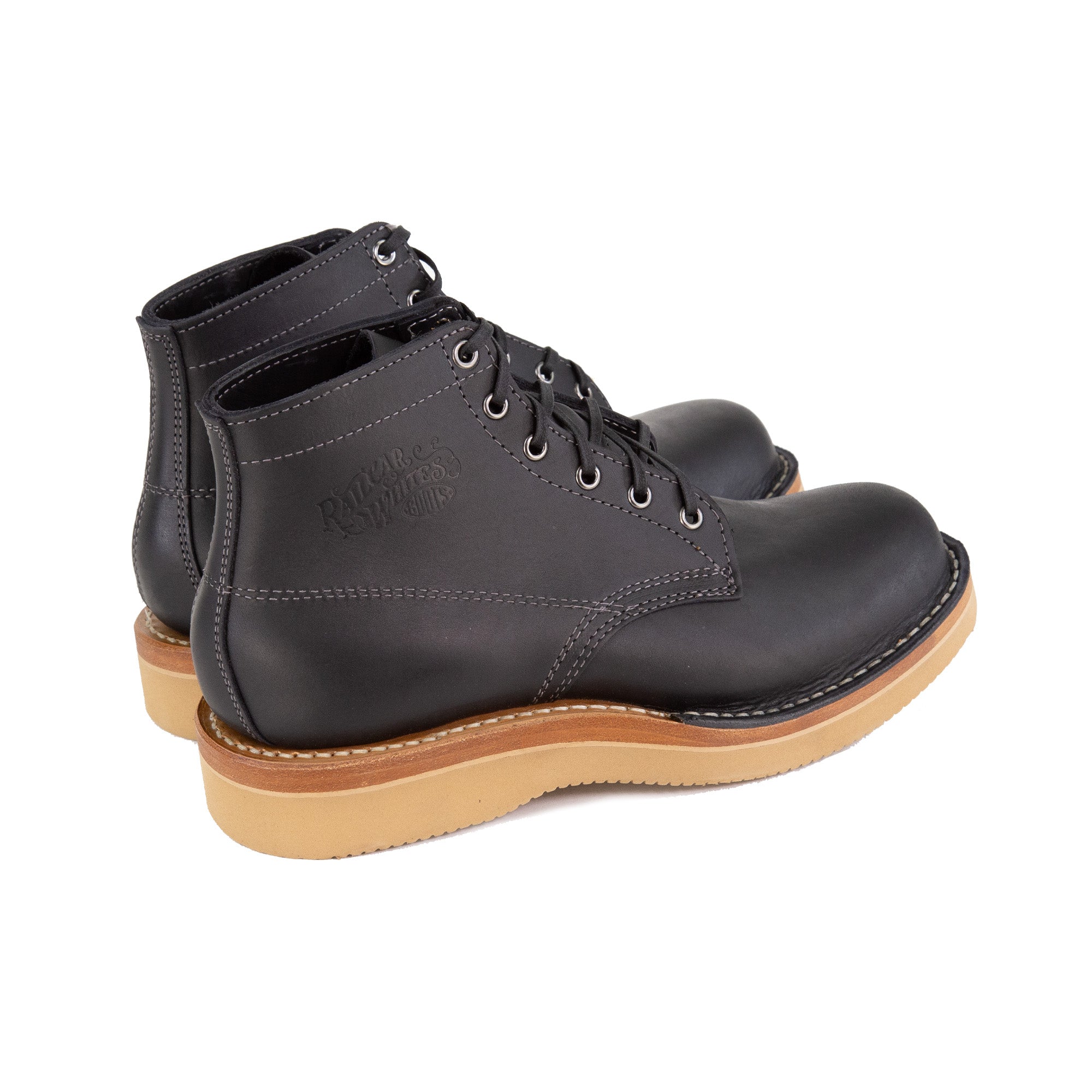Side of Railcar X Whites 55 Collaboration Boots