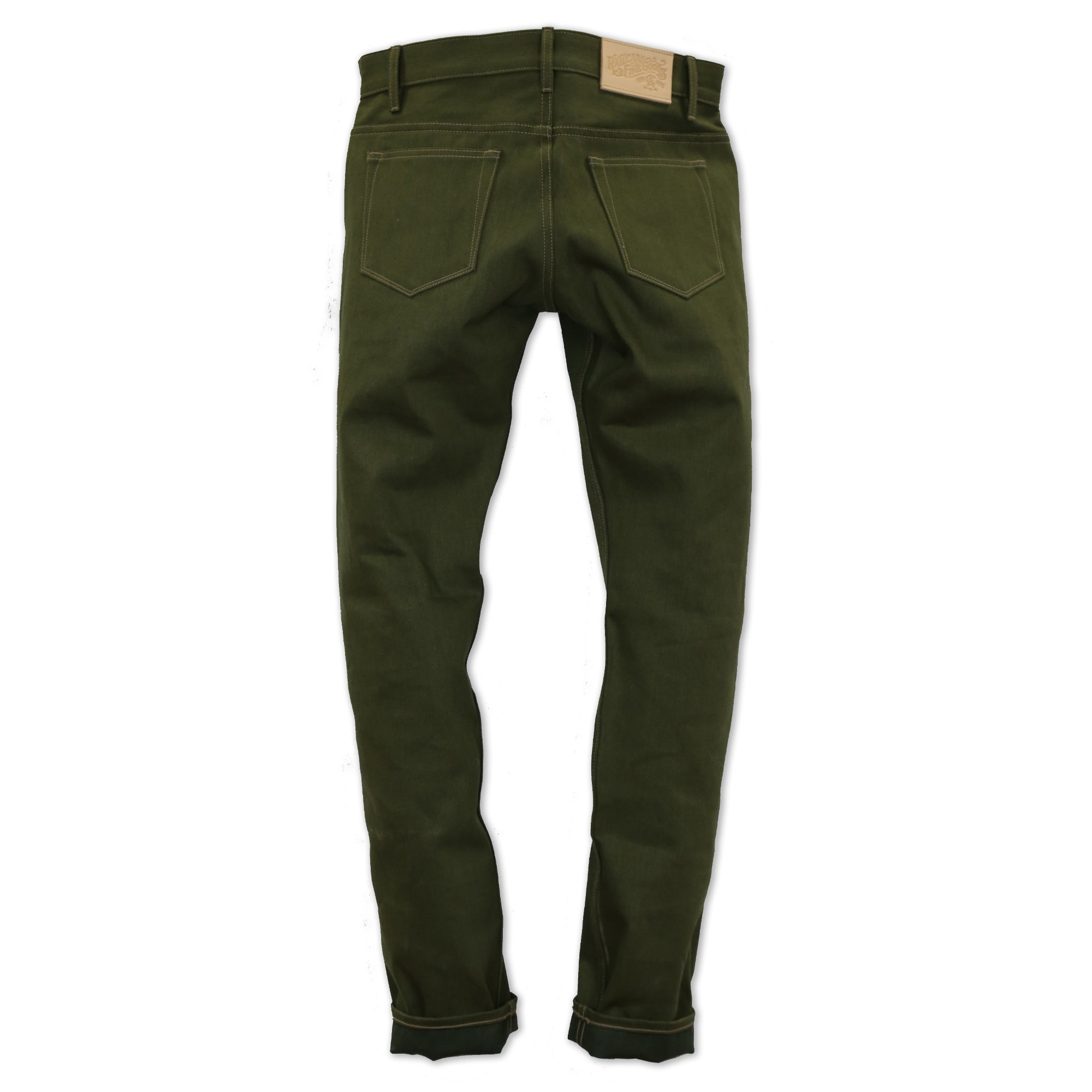 Spikes X060 Taper Leg 13.5 Oz Japanese Olive Warp Green Weft