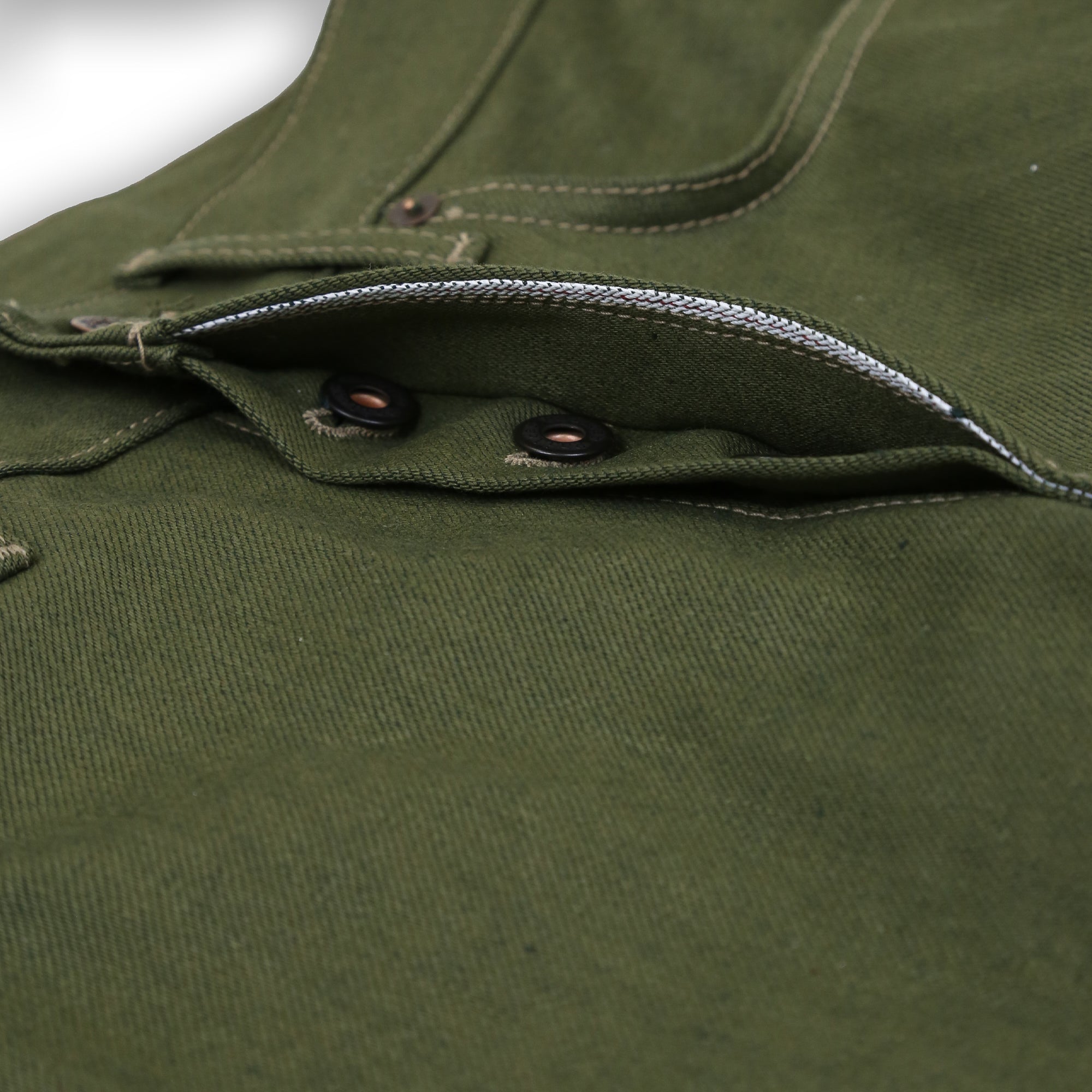 Spikes X060 Taper Leg 13.5 Oz Japanese Olive Warp Green Weft