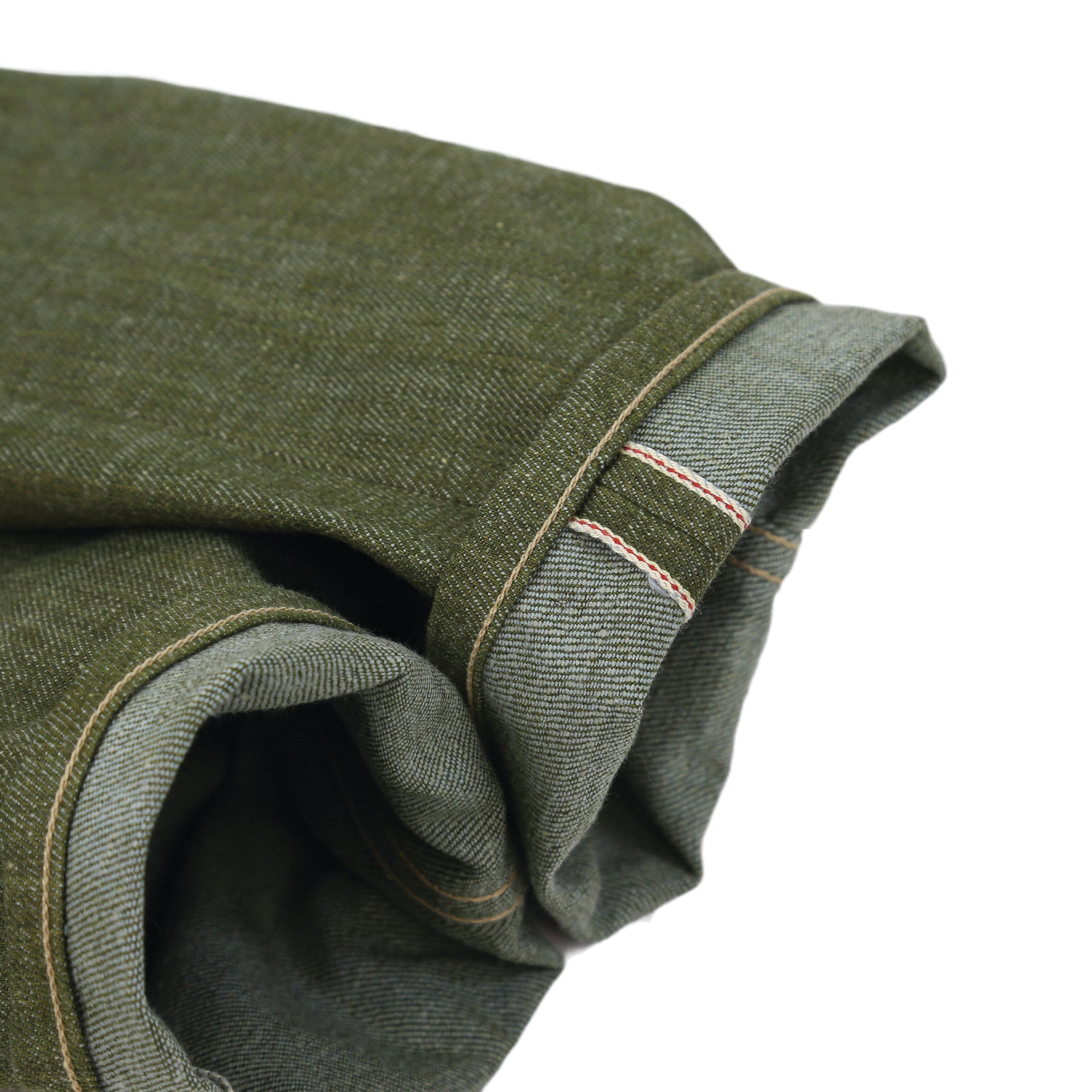 Spikes X079 Taper Leg 13.5 Oz Pistachio Green Selvedge