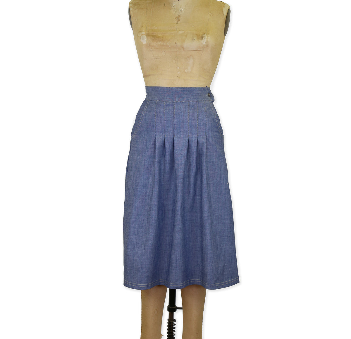 Chambray Indigo Skirt